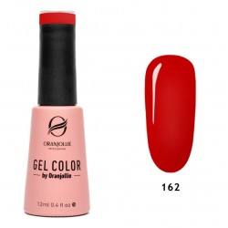 Oja semipermanenta Oranjollie Gel Color rosie 12 ml , fara Hema si TPO, nr 162